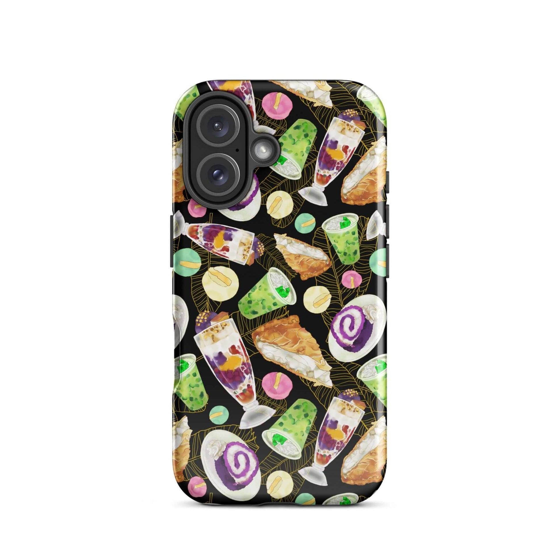 Colorful Filipino Dessert iPhone® Tough Case features delicious treats, perfect for celebrating Filipino cuisine.
