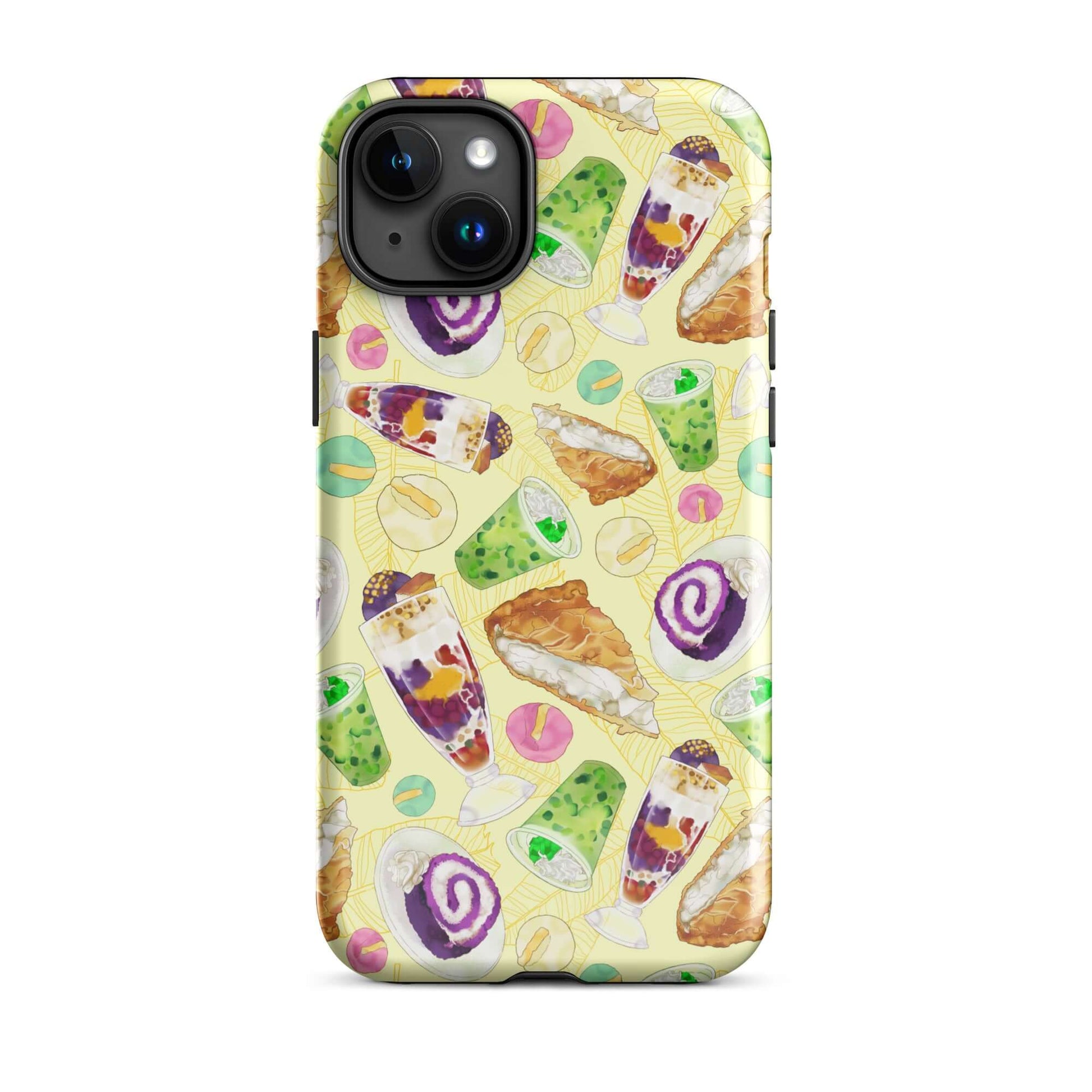 Stylish Filipino Dessert iPhone® Tough Case featuring vibrant desserts, perfect for celebrating Filipino culture.