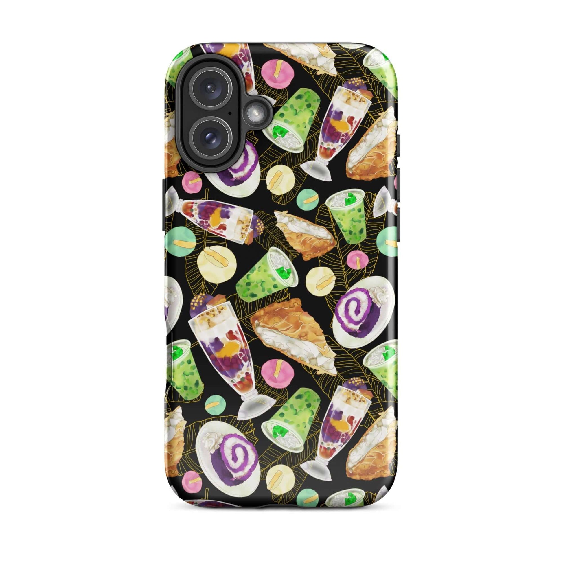 Celebrate Filipino cuisine with the Filipino Dessert iPhone® Tough Case, featuring vibrant dessert illustrations.