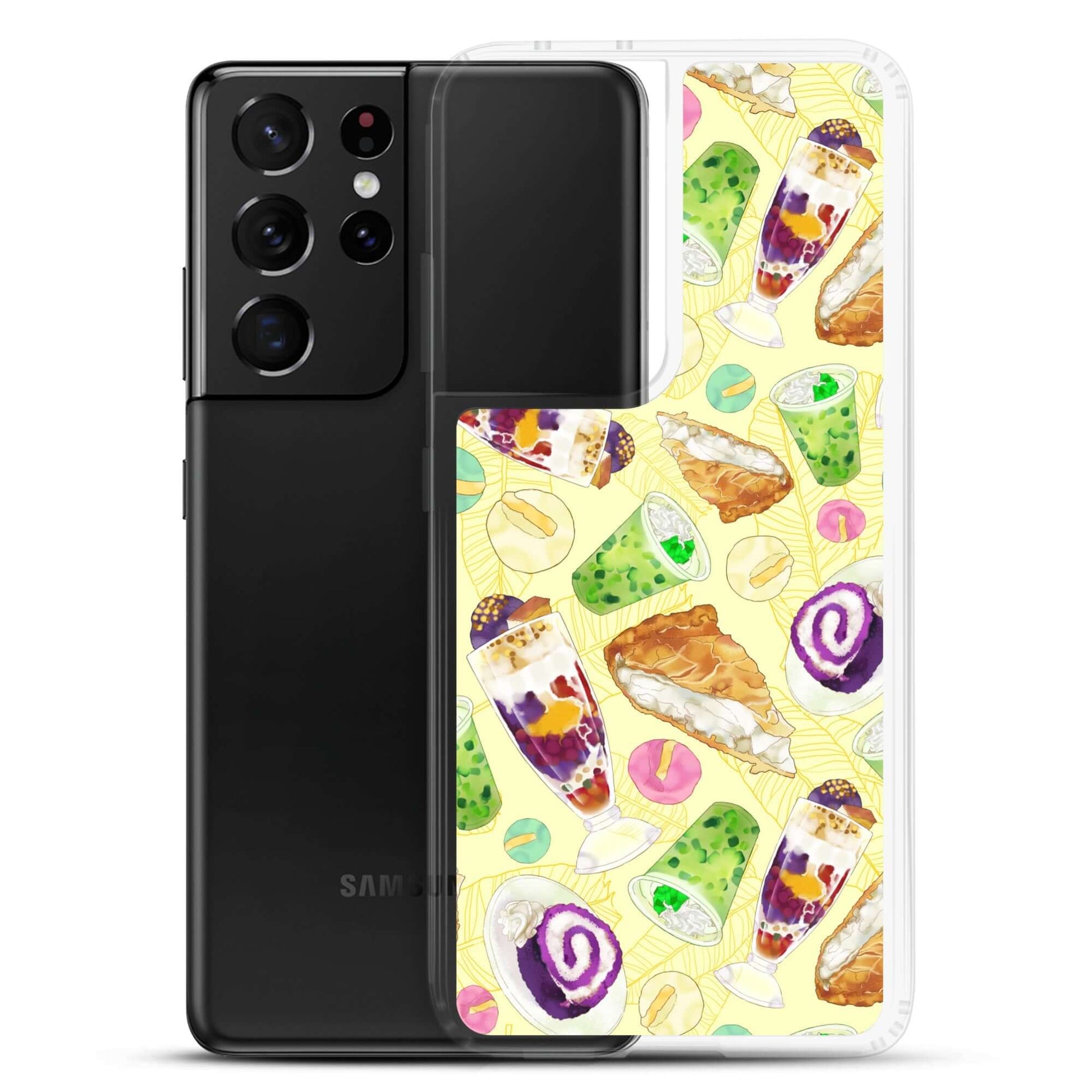 Showcasing vibrant ube rolls and halo-halo, the Filipino Dessert Samsung® Clear Case adds sweetness to your device.