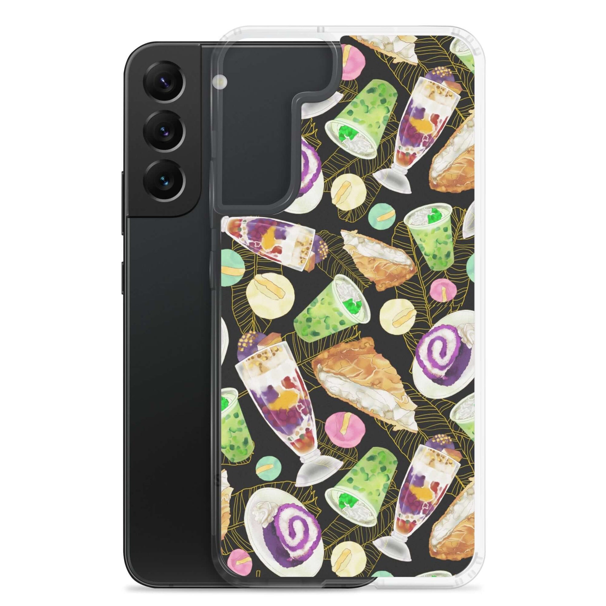 Showcase your love for sweets with the Filipino Dessert Samsung® Clear Case, featuring vibrant ube rolls and halo-halo.