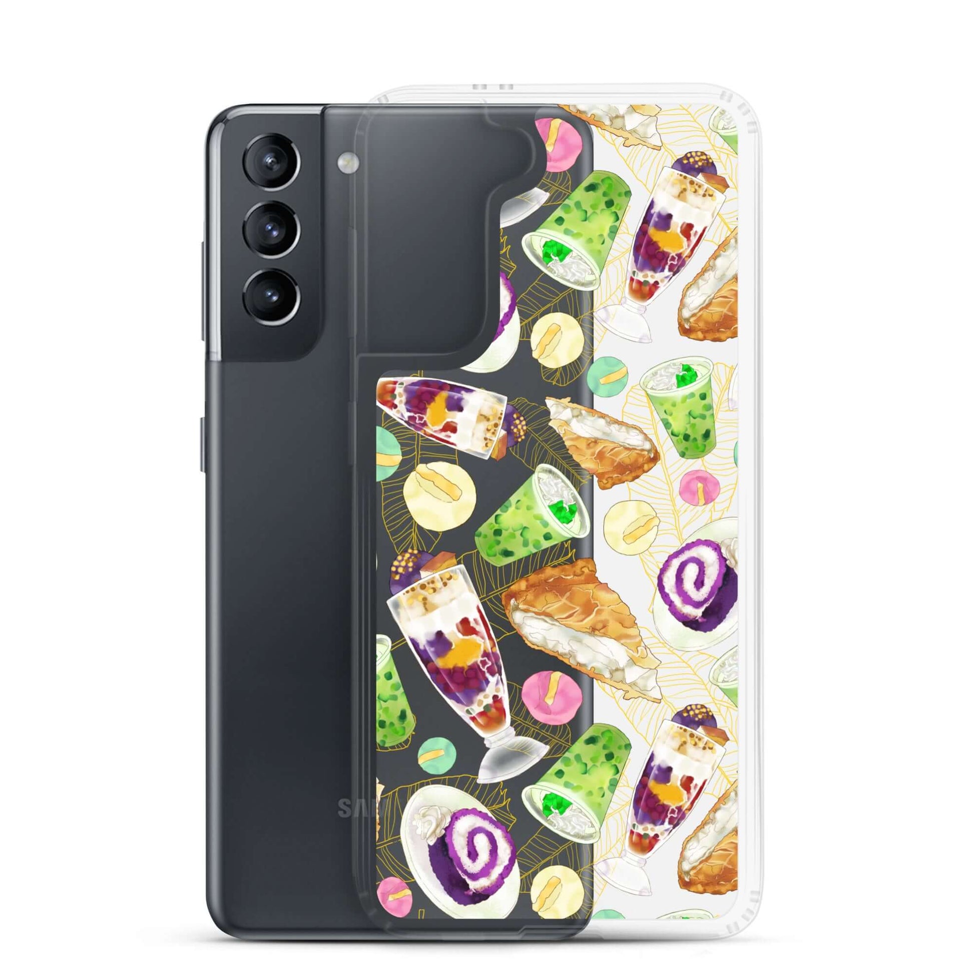 Showcasing colorful ube rolls and halo-halo, the Filipino Dessert Samsung® Clear Case is perfect for dessert lovers.