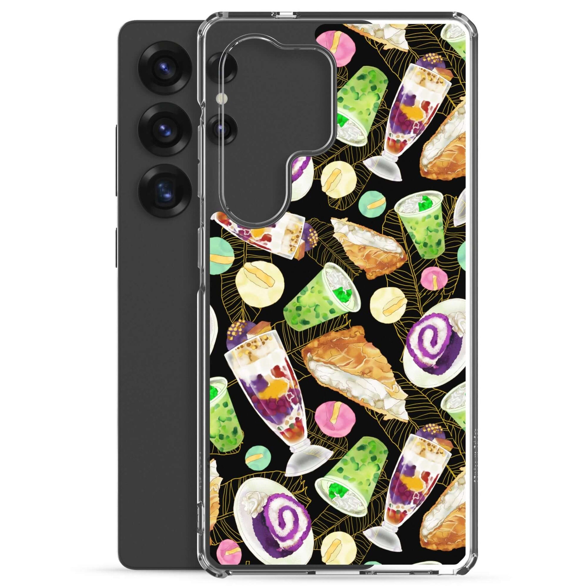 Showcase your love for treats with the Filipino Dessert Samsung® Clear Case, featuring vibrant ube rolls and halo-halo.