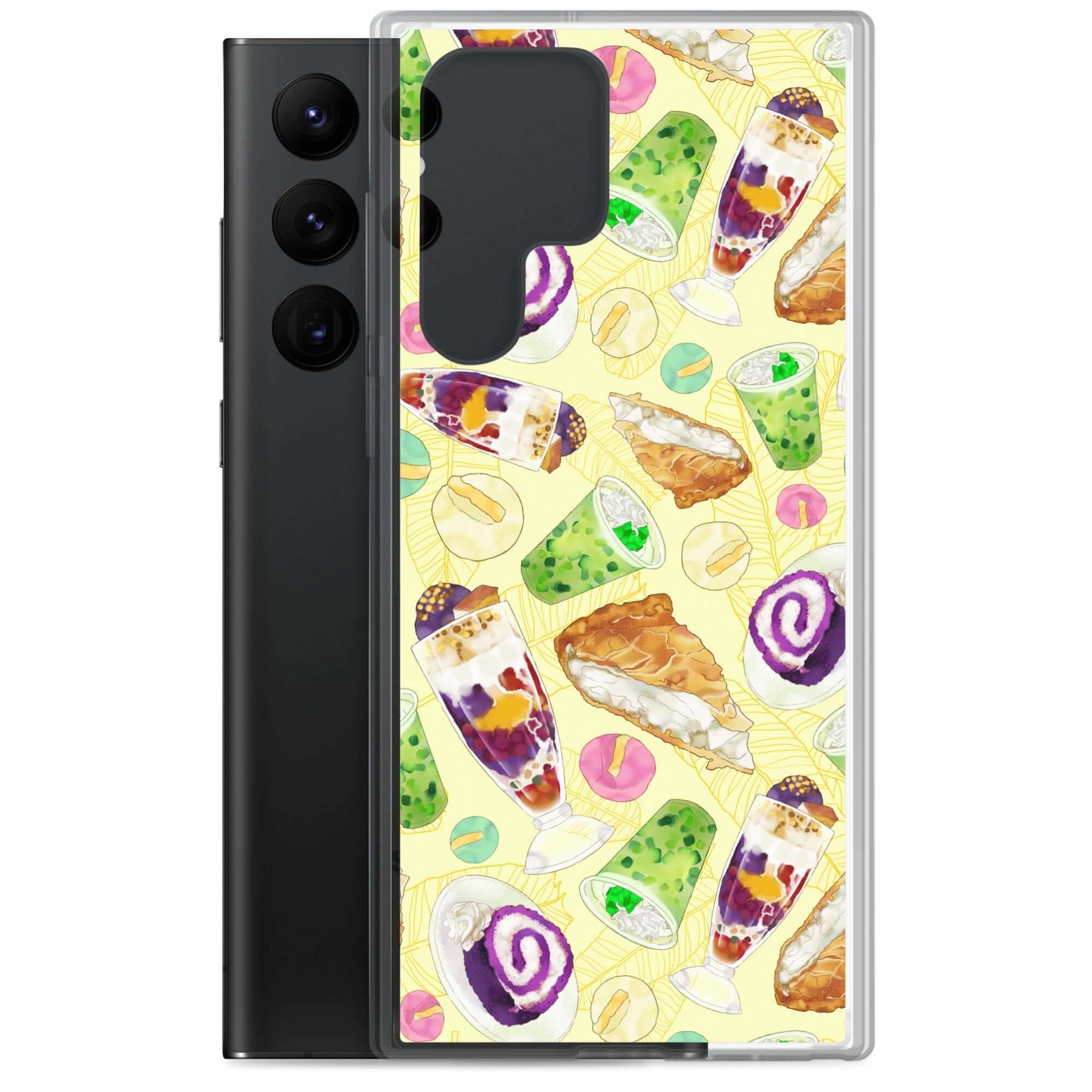 Showcasing vibrant ube rolls and halo-halo, this Filipino Dessert Samsung® Clear Case keeps your phone stylish and protected.