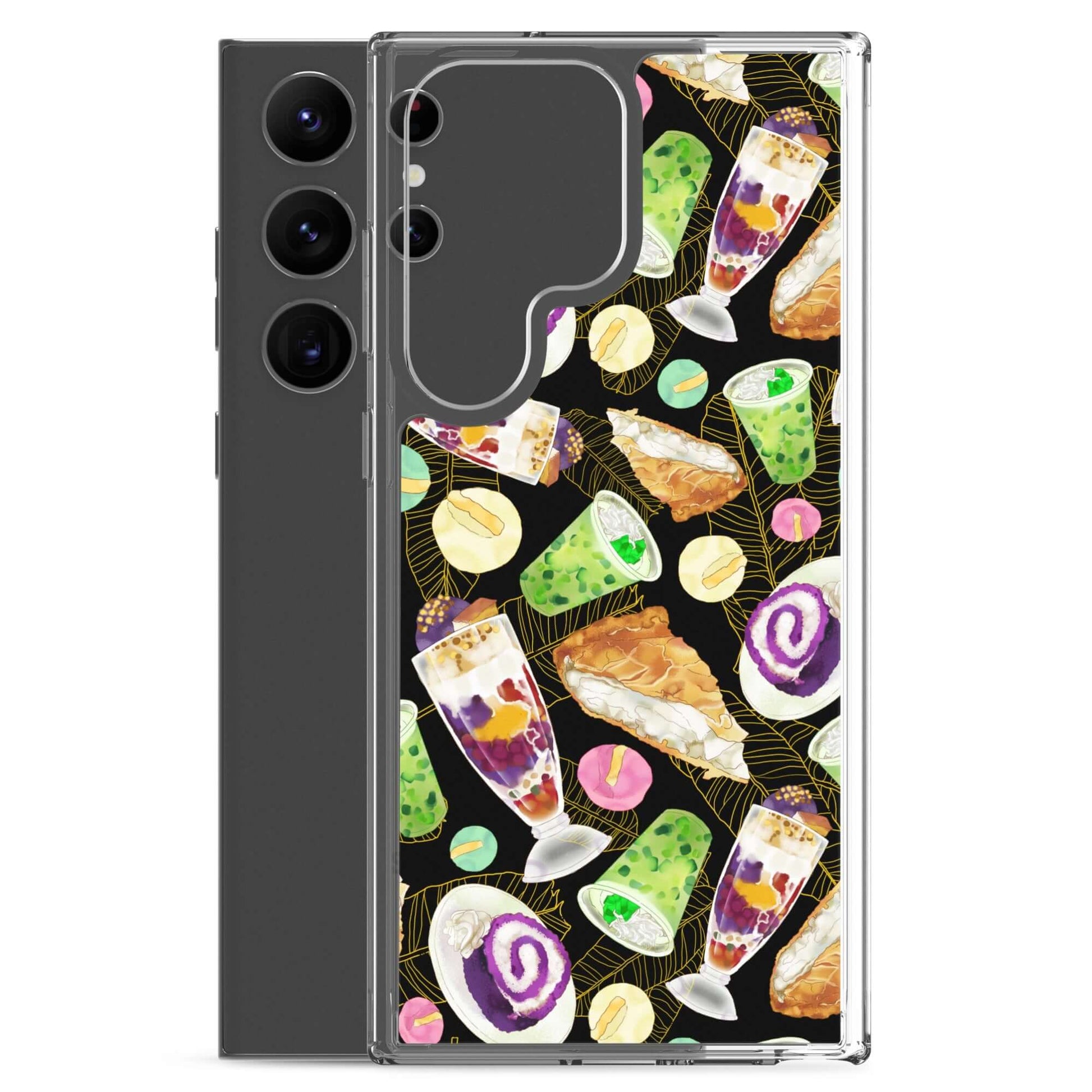 Showcase your love for sweets with the Filipino Dessert Samsung® Clear Case, featuring delicious ube rolls and halo-halo.