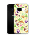 Colorful Filipino Dessert Samsung® Clear Case featuring ube rolls and halo-halo, perfect for showcasing your style.