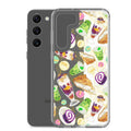 Show off your style with the Filipino Dessert Samsung® Clear Case featuring vibrant ube rolls and halo-halo treats.
