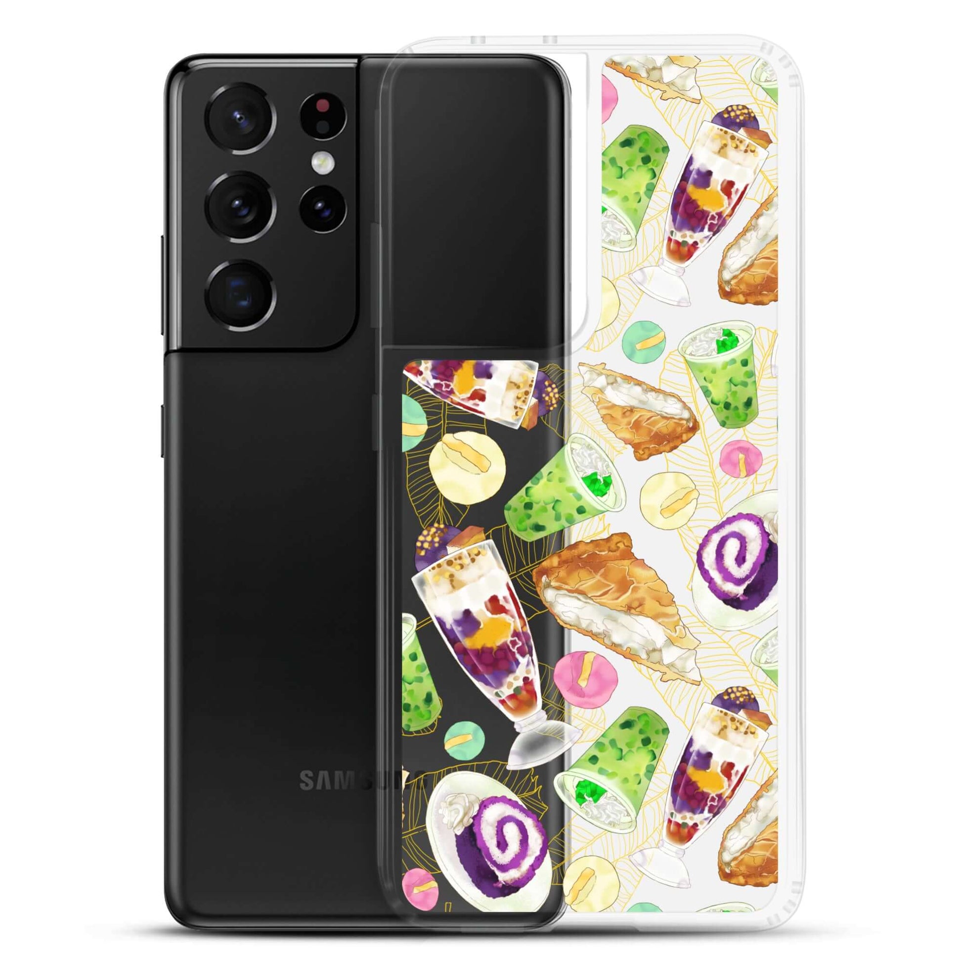 Showcasing delicious ube rolls and halo-halo, the Filipino Dessert Samsung® Clear Case adds sweetness to your phone.