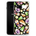 Colorful Filipino Dessert Samsung® Clear Case featuring ube rolls and halo-halo, perfect for sweet tooth lovers.