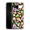 Colorful Filipino Dessert Samsung® Clear Case featuring ube rolls and halo-halo, perfect for adding style to your phone.
