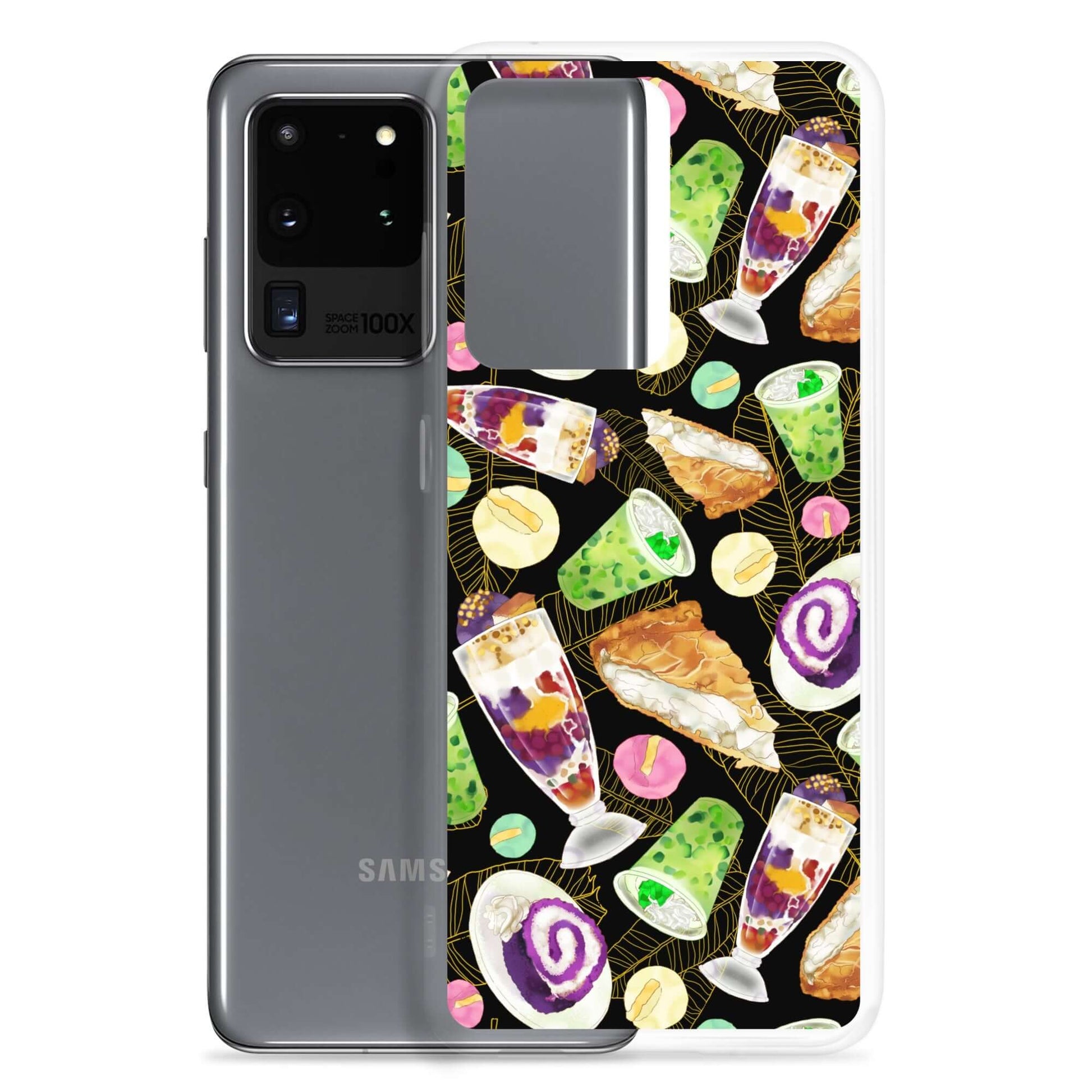Showcase your love for sweets with the Filipino Dessert Samsung® Clear Case featuring vibrant ube rolls and halo-halo.