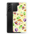 Colorful Filipino Dessert Samsung® Clear Case features ube rolls and halo-halo, perfect for showcasing your sweet style.