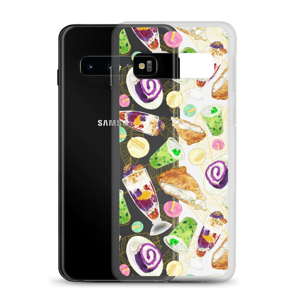 Showcase your style with the Filipino Dessert Samsung® Clear Case, featuring colorful treats like ube rolls and halo-halo.