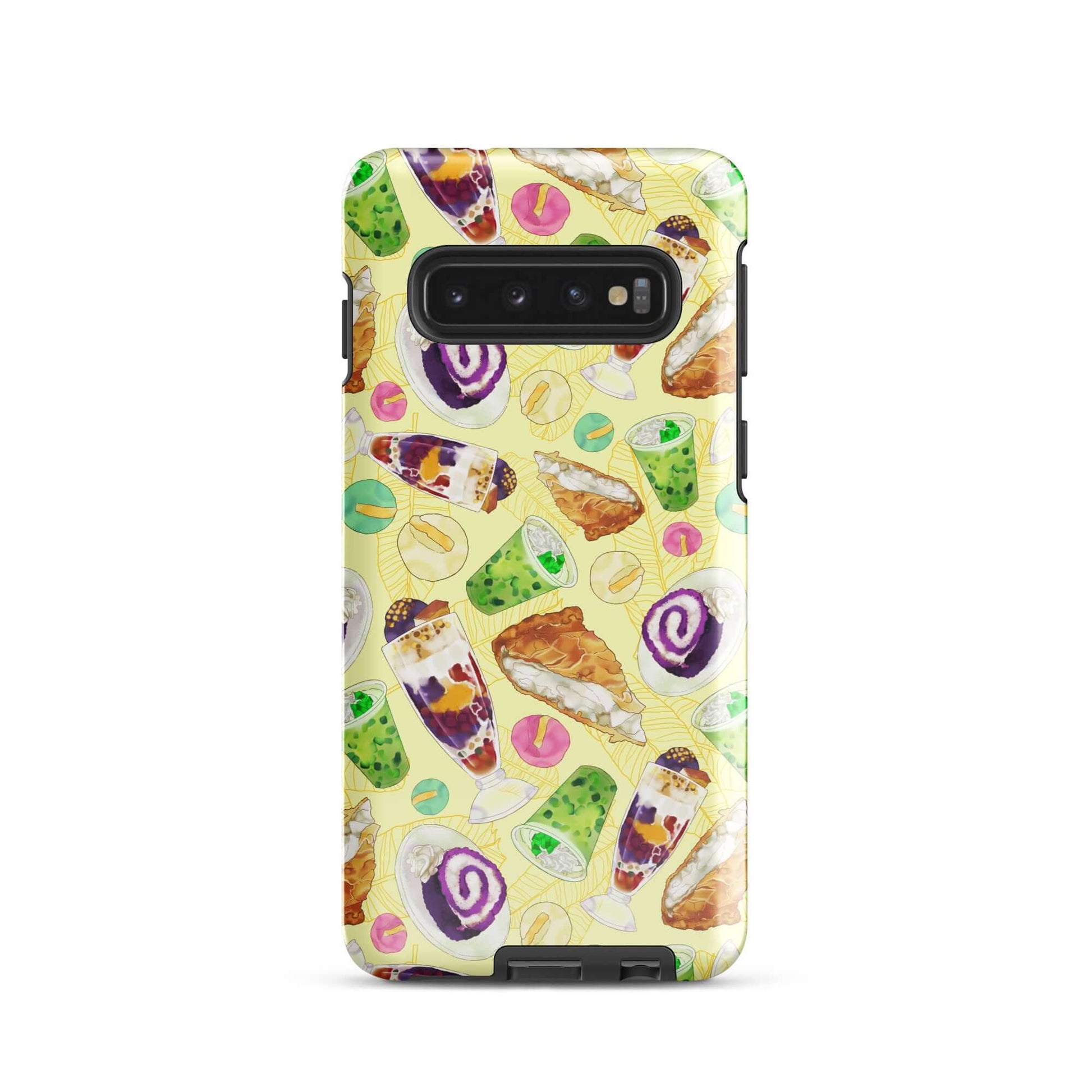 Colorful Filipino desserts adorn the Filipino Dessert Samsung® Tough Case, perfect for celebrating culture and style.