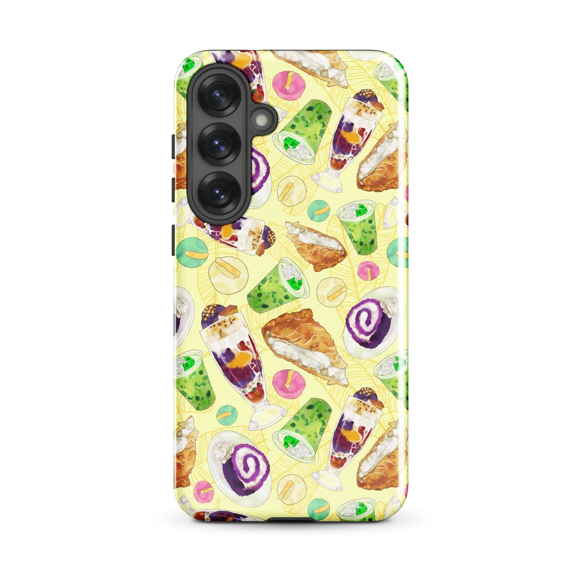 Colorful Filipino dessert illustrations adorn the Filipino Dessert Samsung® Tough Case, perfect for sweet treat lovers.