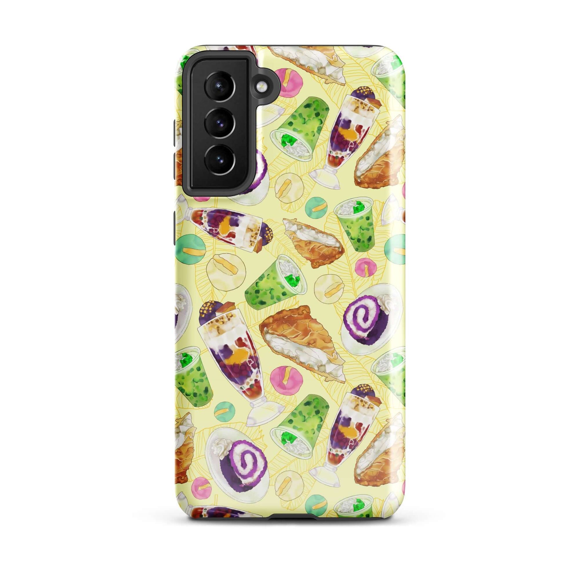 Colorful Filipino Dessert Samsung® Tough Case featuring vibrant sweets and treats, perfect for dessert lovers.