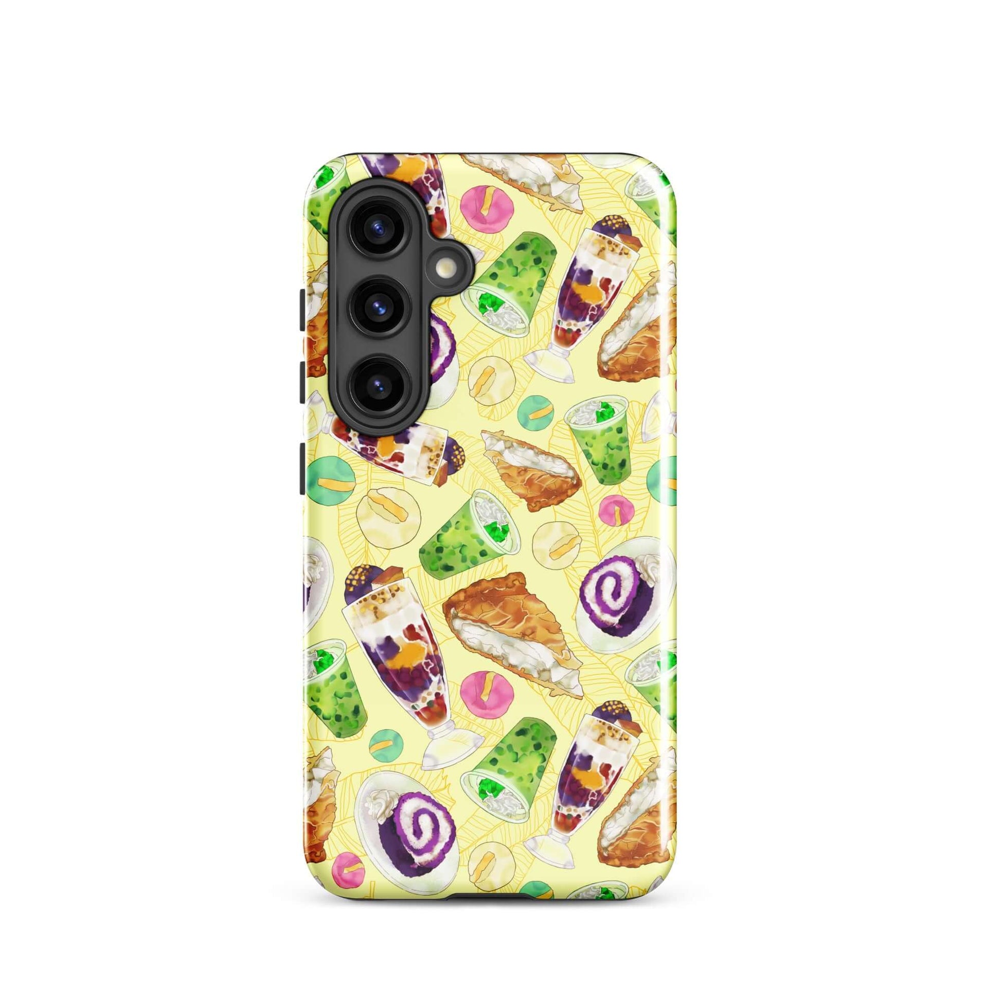 Protect your phone with style using the Filipino Dessert Samsung® Tough Case, showcasing delicious Filipino treats.