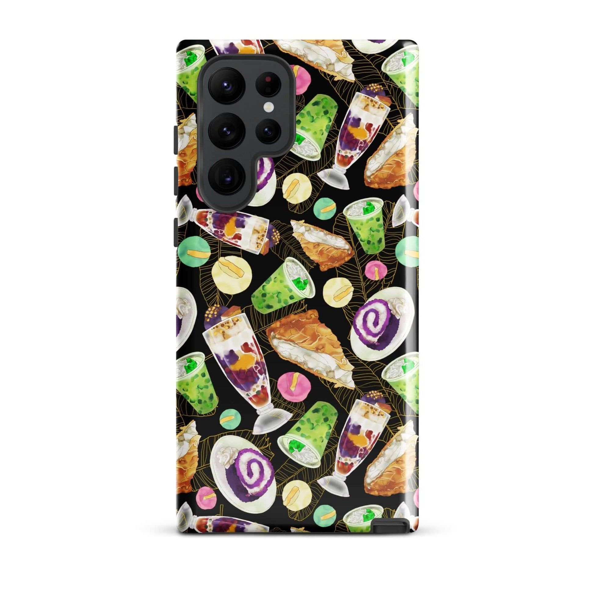 Protect your phone in style with the Filipino Dessert Samsung® Tough Case, showcasing vibrant Filipino treats.