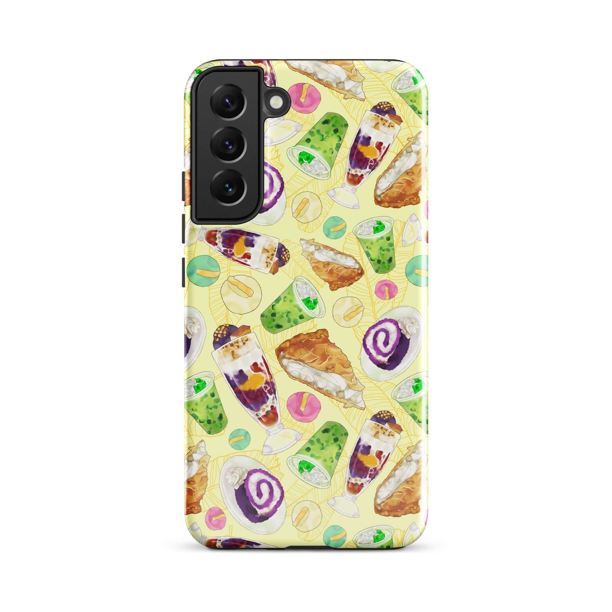 Colorful Filipino Dessert Samsung® Tough Case featuring vibrant sweets, perfect for style and protection.