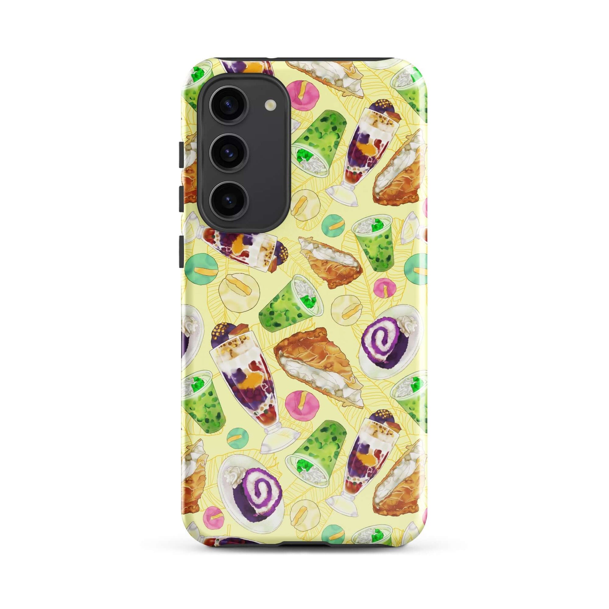 Showcase your love for sweets with the Filipino Dessert Samsung® Tough Case featuring vibrant dessert designs.