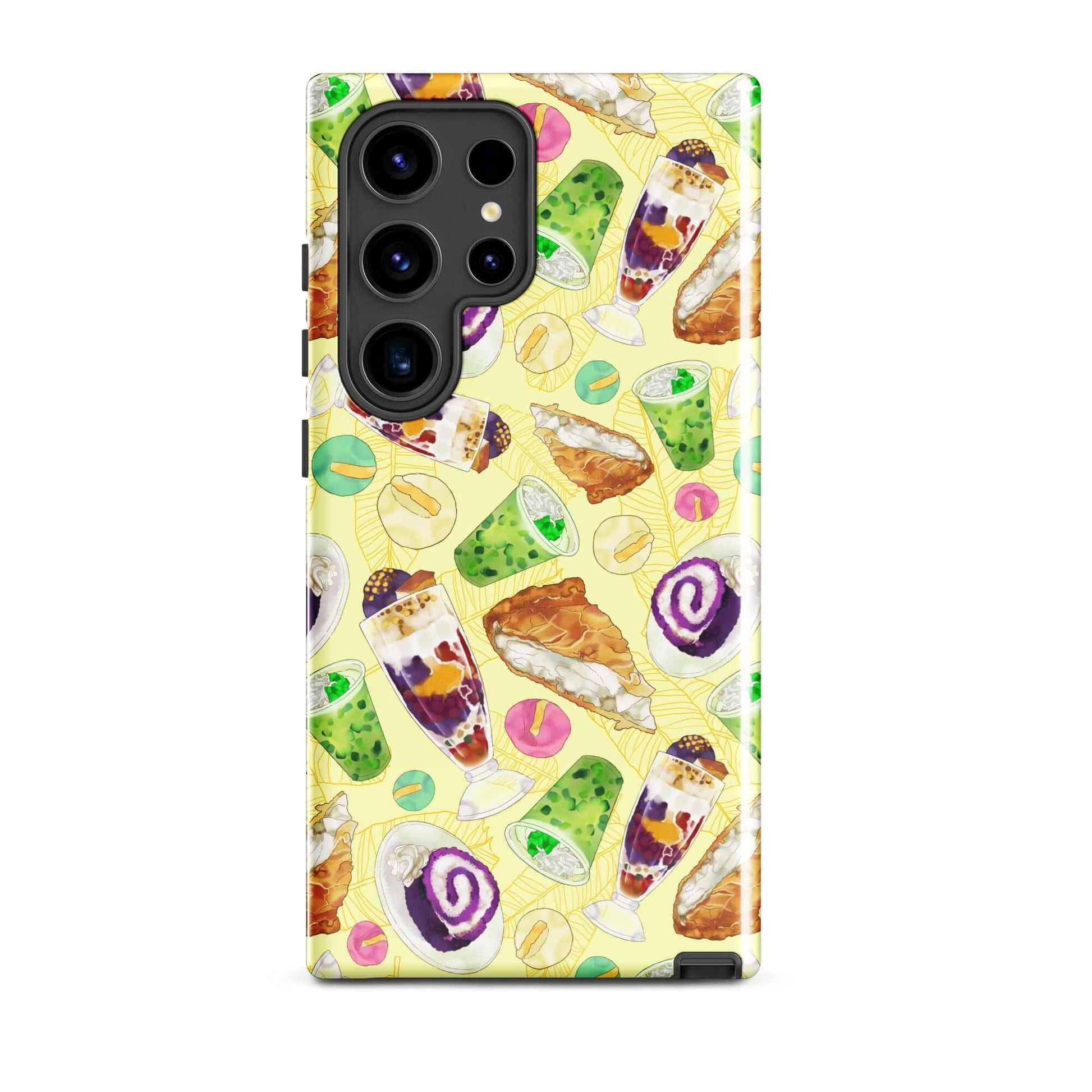 Protect your phone in style with the Filipino Dessert Samsung® Tough Case featuring vibrant dessert illustrations.