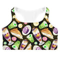 Stylish Filipino Dessert Sports bra featuring vibrant prints of classic Filipino sweets for a fun workout experience.
