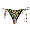 Flirt with fun in the Filipino Dessert String Bikini Bottom, featuring vibrant prints of beloved Filipino sweets.