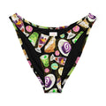 Colorful V-cut bikini bottom featuring playful Filipino dessert prints, perfect for sunny days at the beach.