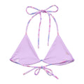 Eco-friendly Gamer Girl Padded String Bikini Top with soft recycled fabric and stylish ties, perfect for summer vibes.