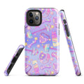 Stylish Glitter Gains iPhone® Tough Case featuring colorful fitness-themed designs for ultimate protection and flair.