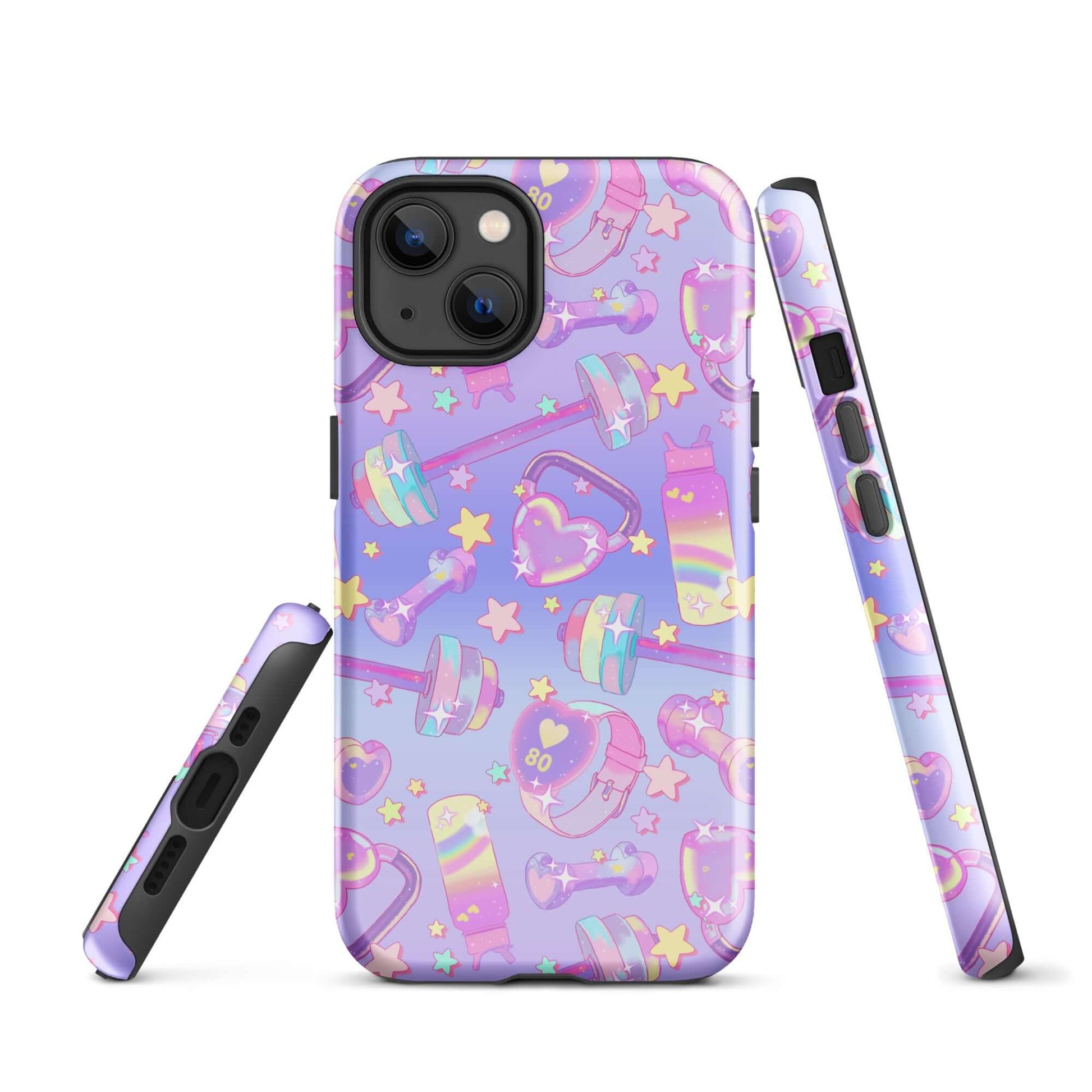 Stylishly protect your phone with the Glitter Gains iPhone® Tough Case, featuring a vibrant, durable design.