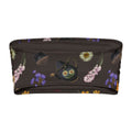 Gothic Tea Time bandeau bikini top featuring floral designs and a dark background, perfect for tanning or lounging.