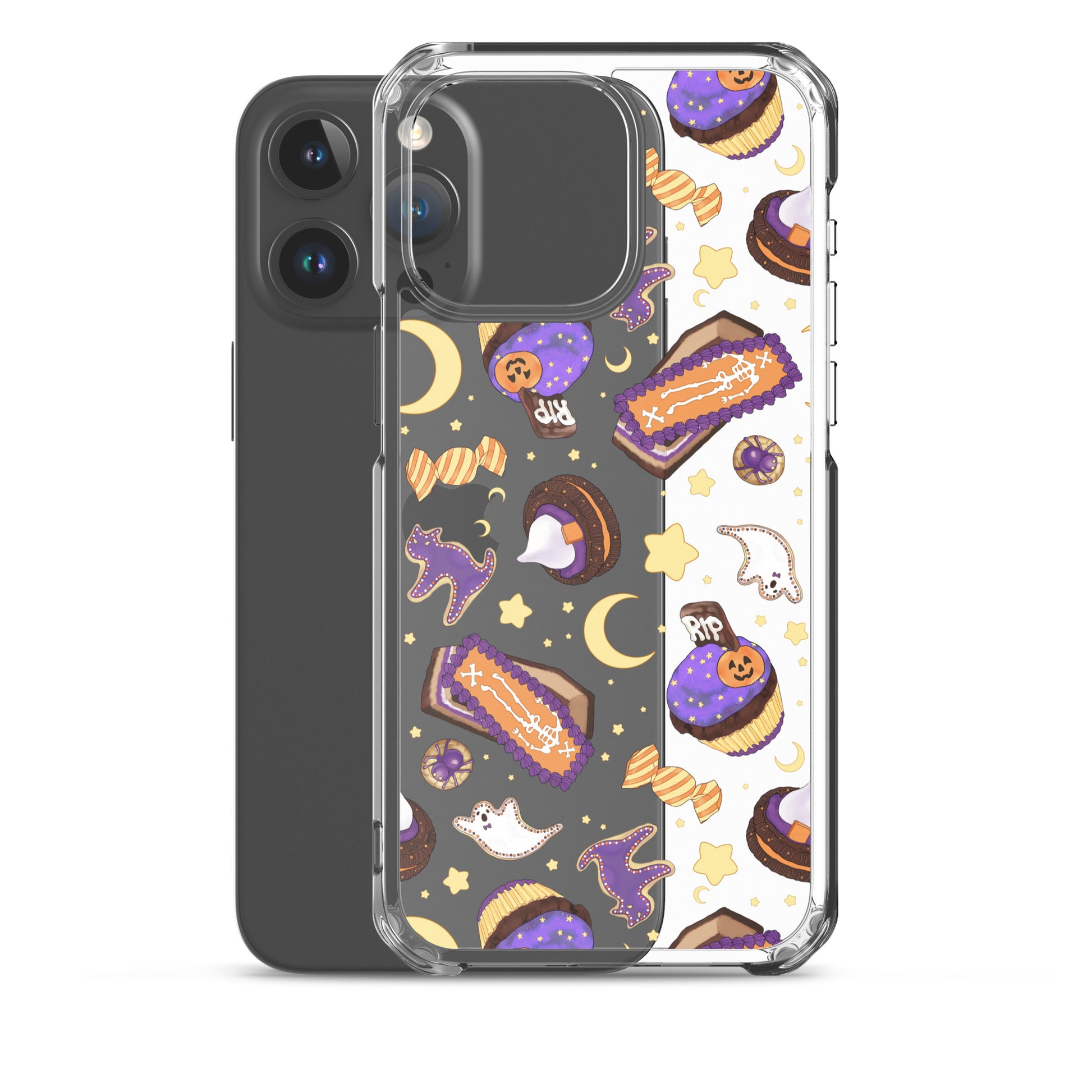 Protect your iPhone® with the Halloween Treat iPhone® Clear Case, featuring fun, festive designs for Halloween.