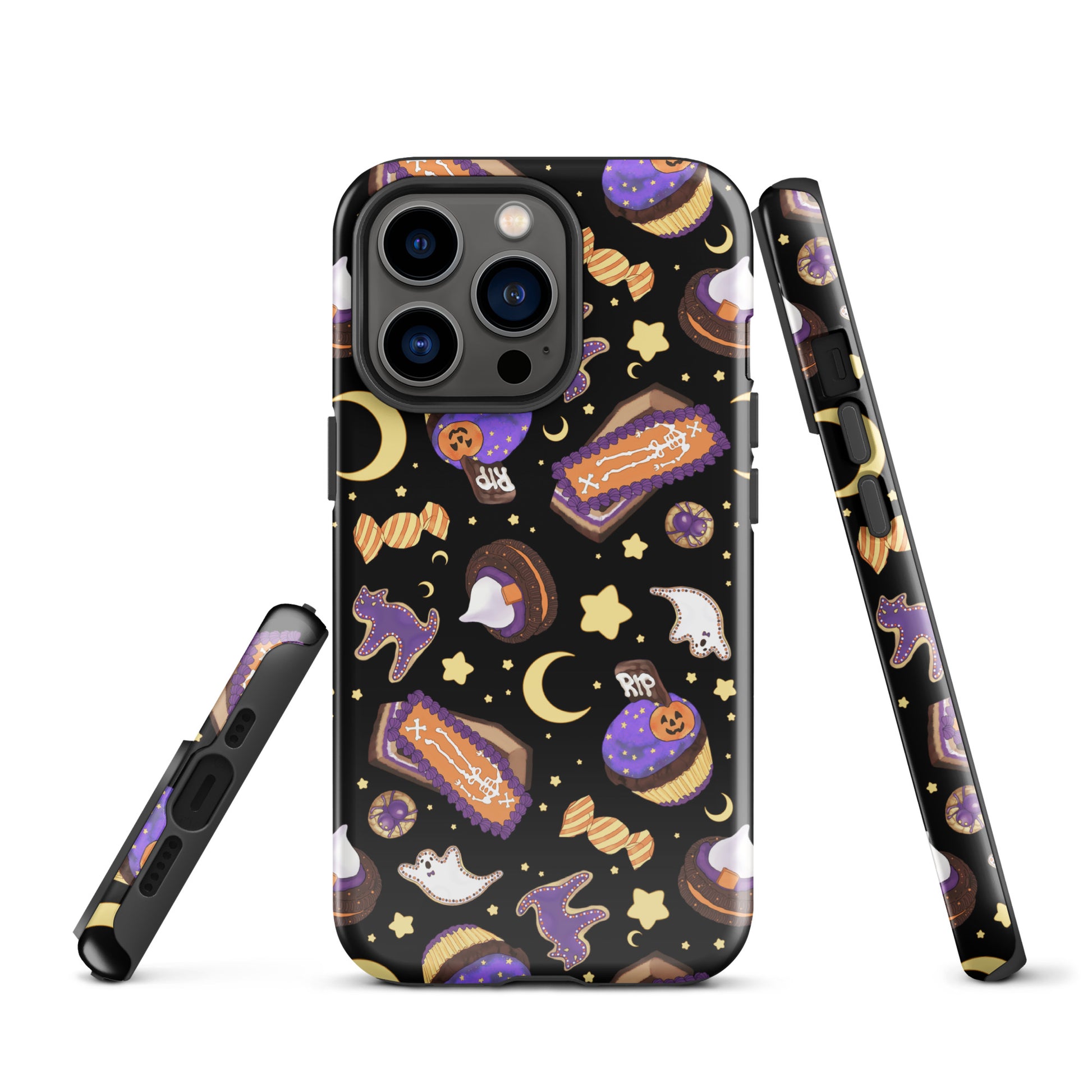 Stylish Halloween Treat iPhone® Tough Case featuring festive designs, providing stylish protection for your phone year-round.