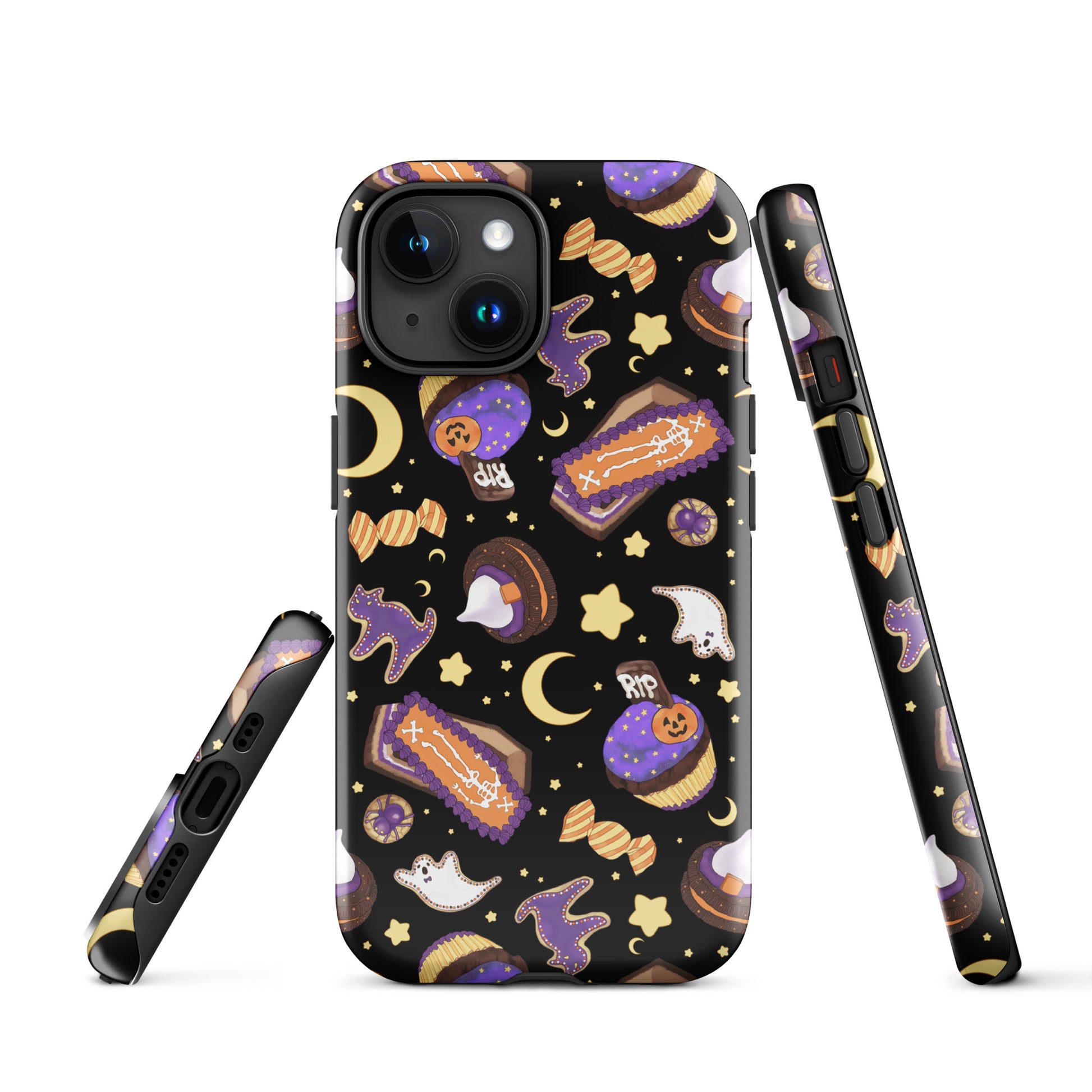 Durable Halloween Treat iPhone® Tough Case featuring festive designs, perfect for stylish phone protection year-round!