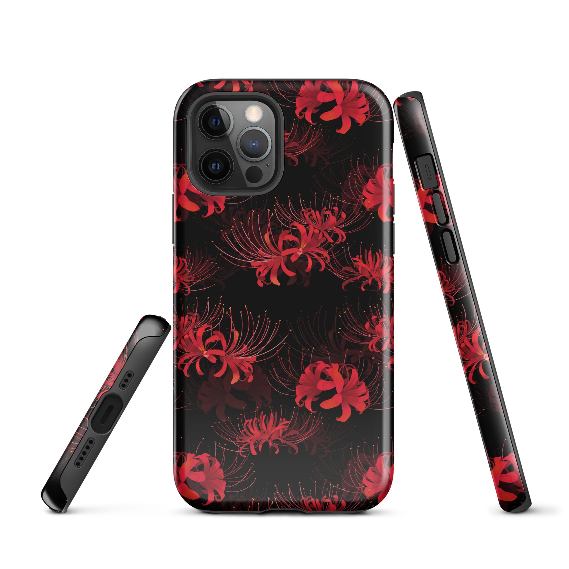 Stylish Higanbana iPhone® Tough Case featuring durable dual-layer design for ultimate protection and fashion.
