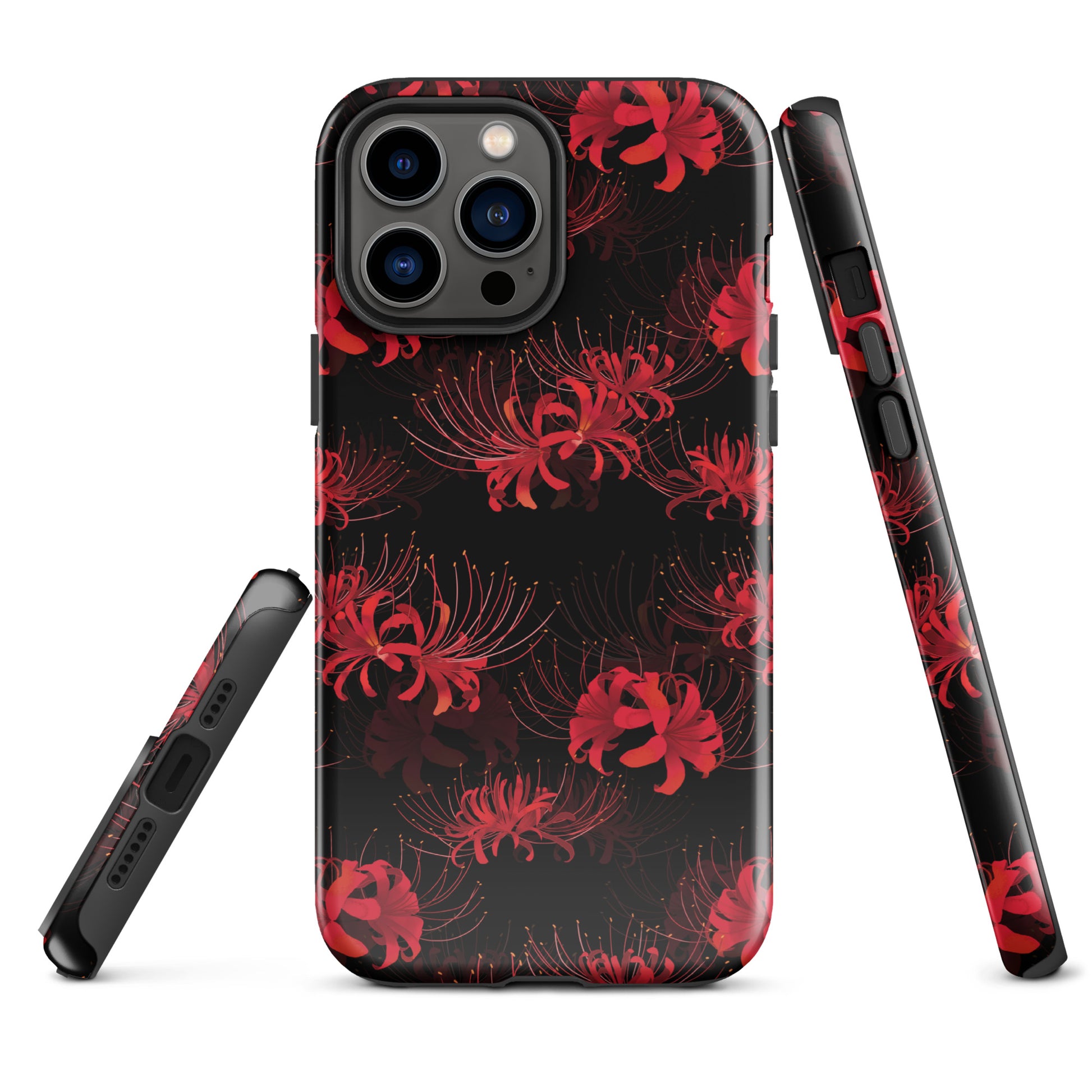Durable Higanbana iPhone® Tough Case featuring a stylish design for impact protection and year-round safety.