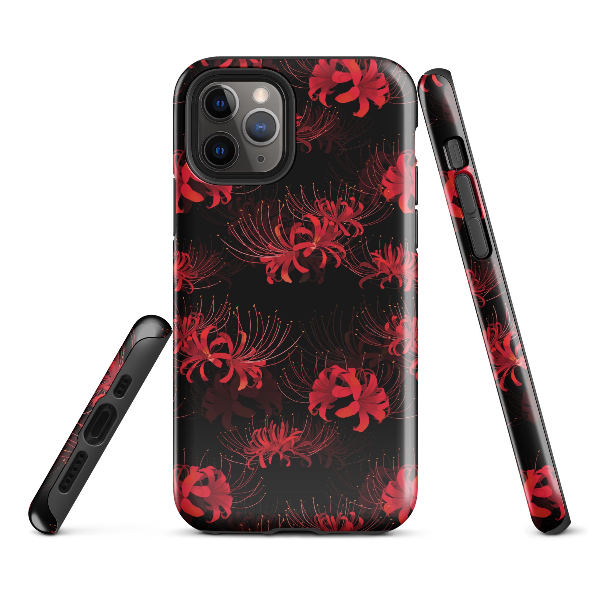 Stylish Higanbana iPhone® Tough Case with impact-resistant polycarbonate, perfect for protection and fashion.