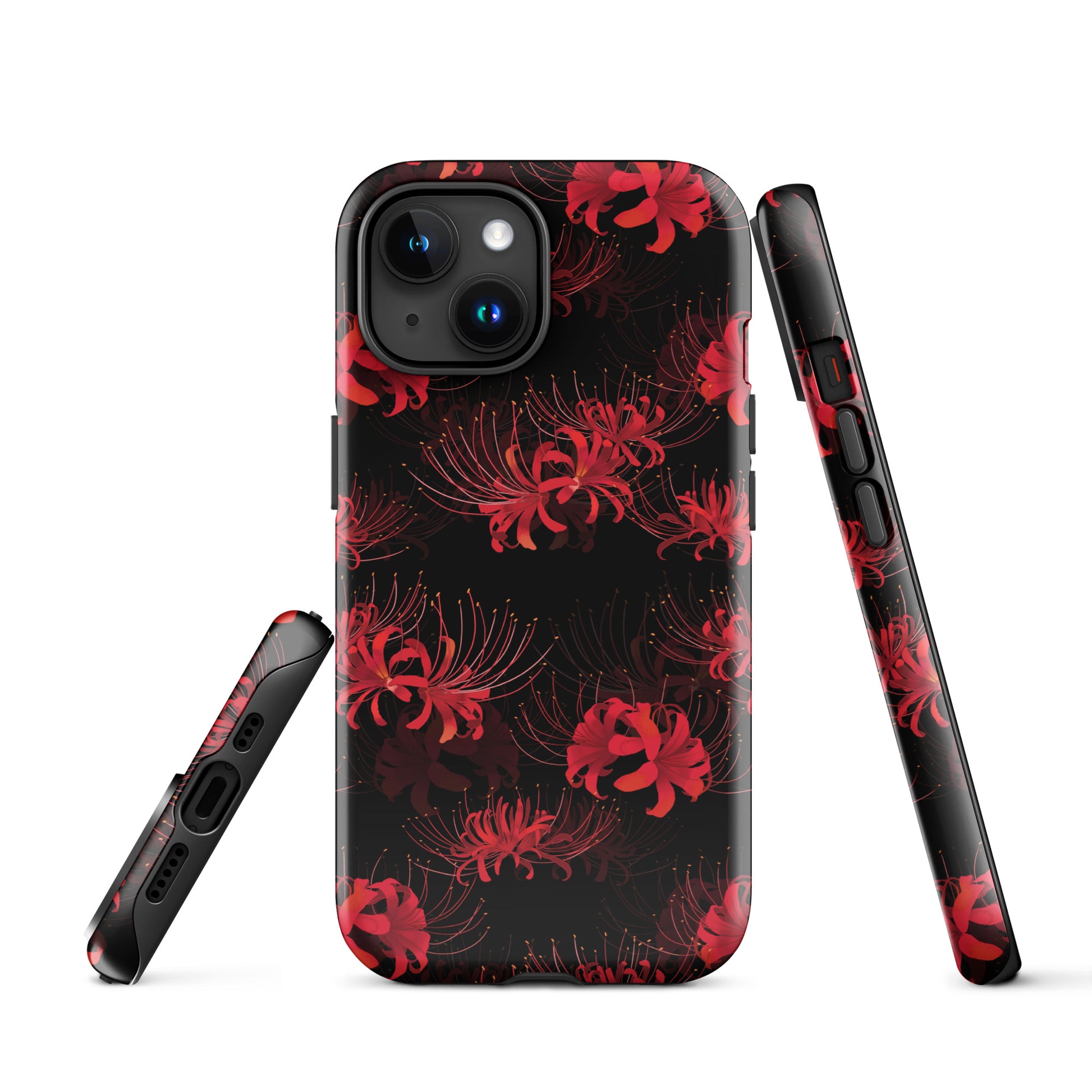 Stylish Higanbana iPhone® Tough Case featuring impact-resistant design for ultimate phone protection and fashion.