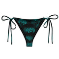 Higanbana String Bikini Bottom features a floral design, perfect for summer sunbathing by the poolside.