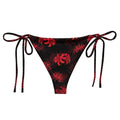 Higanbana String Bikini Bottom features a floral design, perfect for stylish summer poolside relaxation.