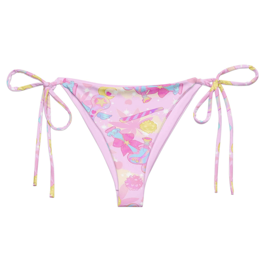 Indica Magica String Bikini Bottom featuring playful designs, perfect for sunny days by the poolside.