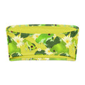 Kero-kero bandeau bikini top featuring playful frog and lily pad pattern, perfect for summer fun!