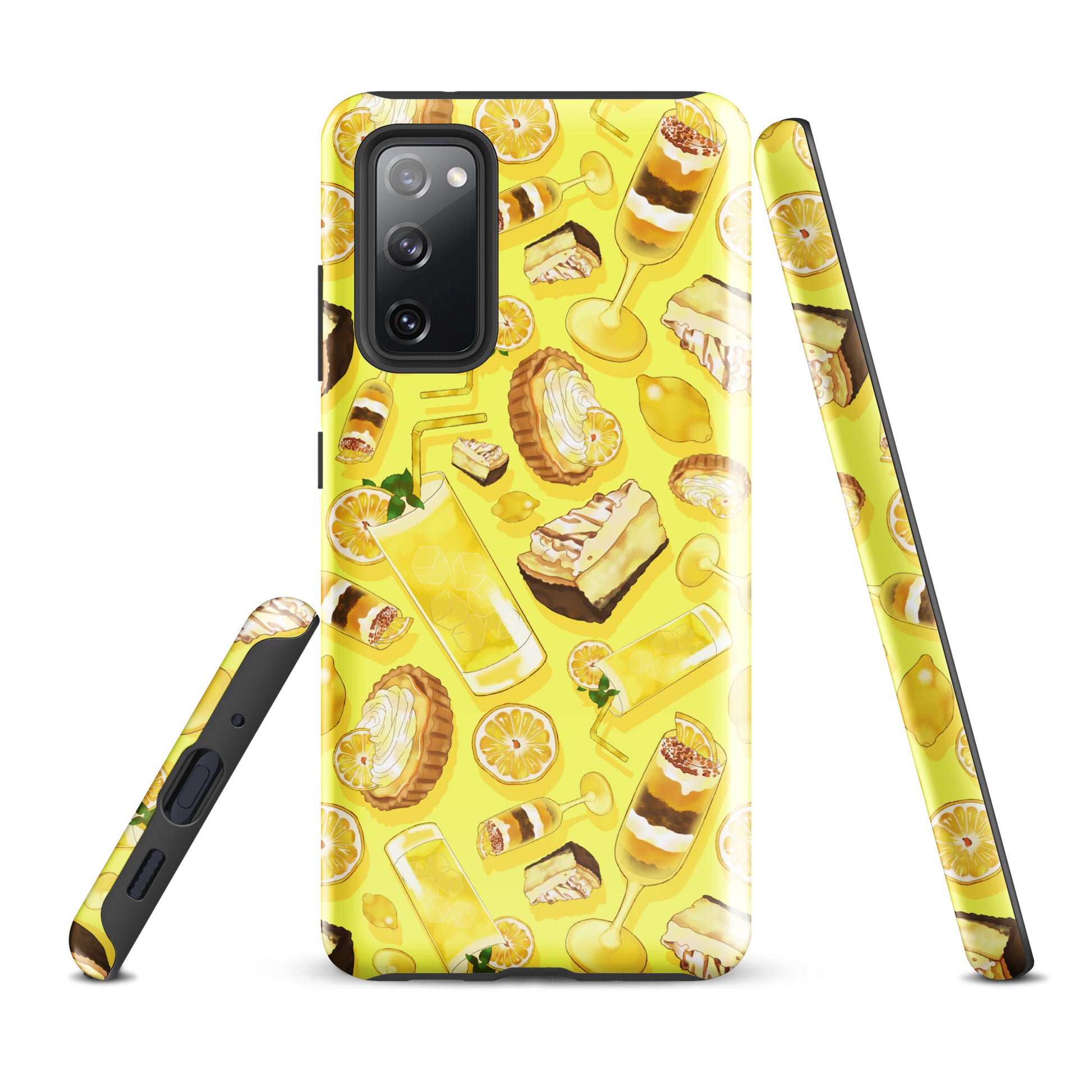 Colorful Lemon Samsung® Tough Case featuring vibrant lemon designs, ensuring style and protection for your Galaxy S20 FE.