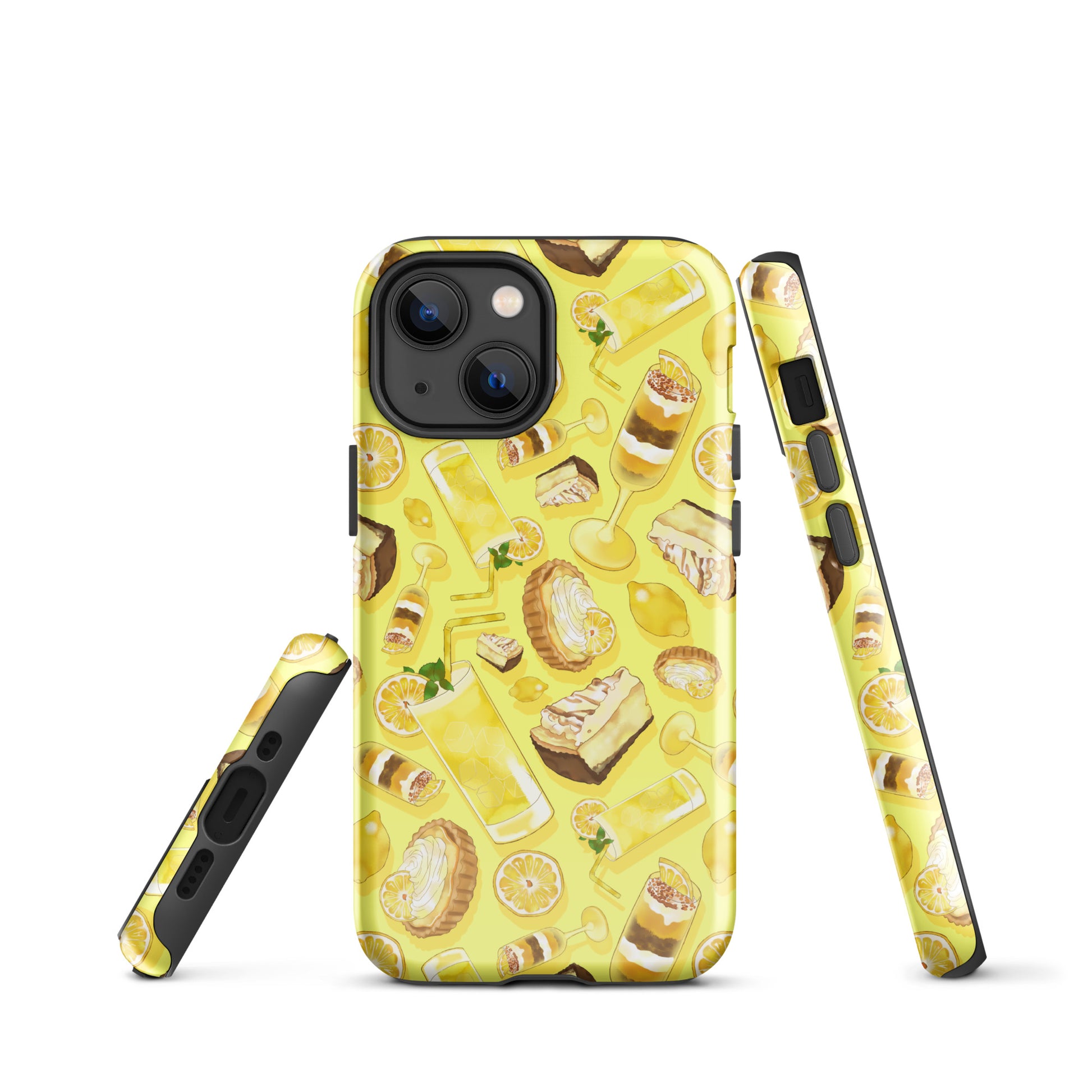 Durable Lemon iPhone® Tough Case featuring a stylish yellow design, perfect for protection and fashion.