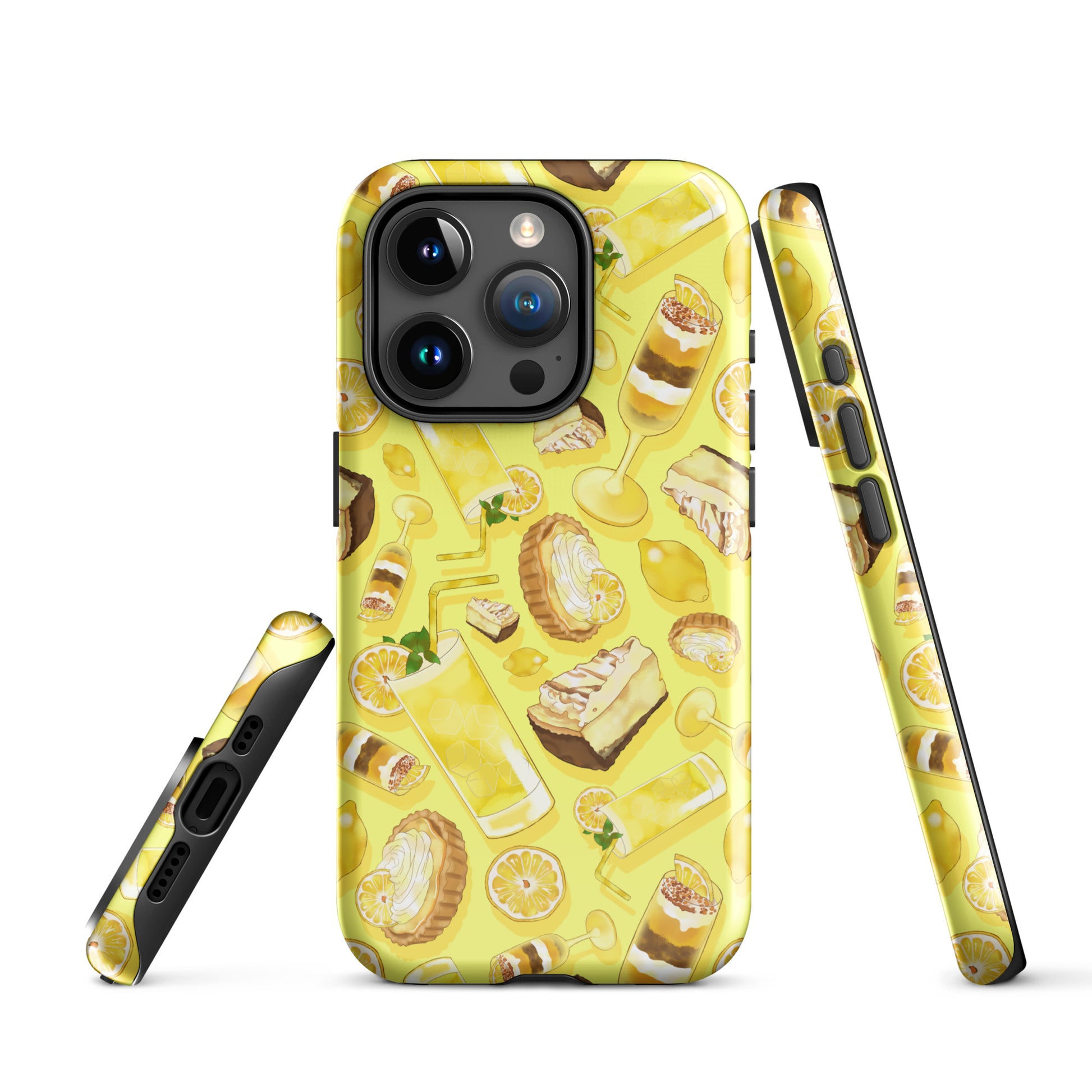 Vibrant Lemon iPhone® Tough Case features a stylish design with dual-layer protection for ultimate durability.