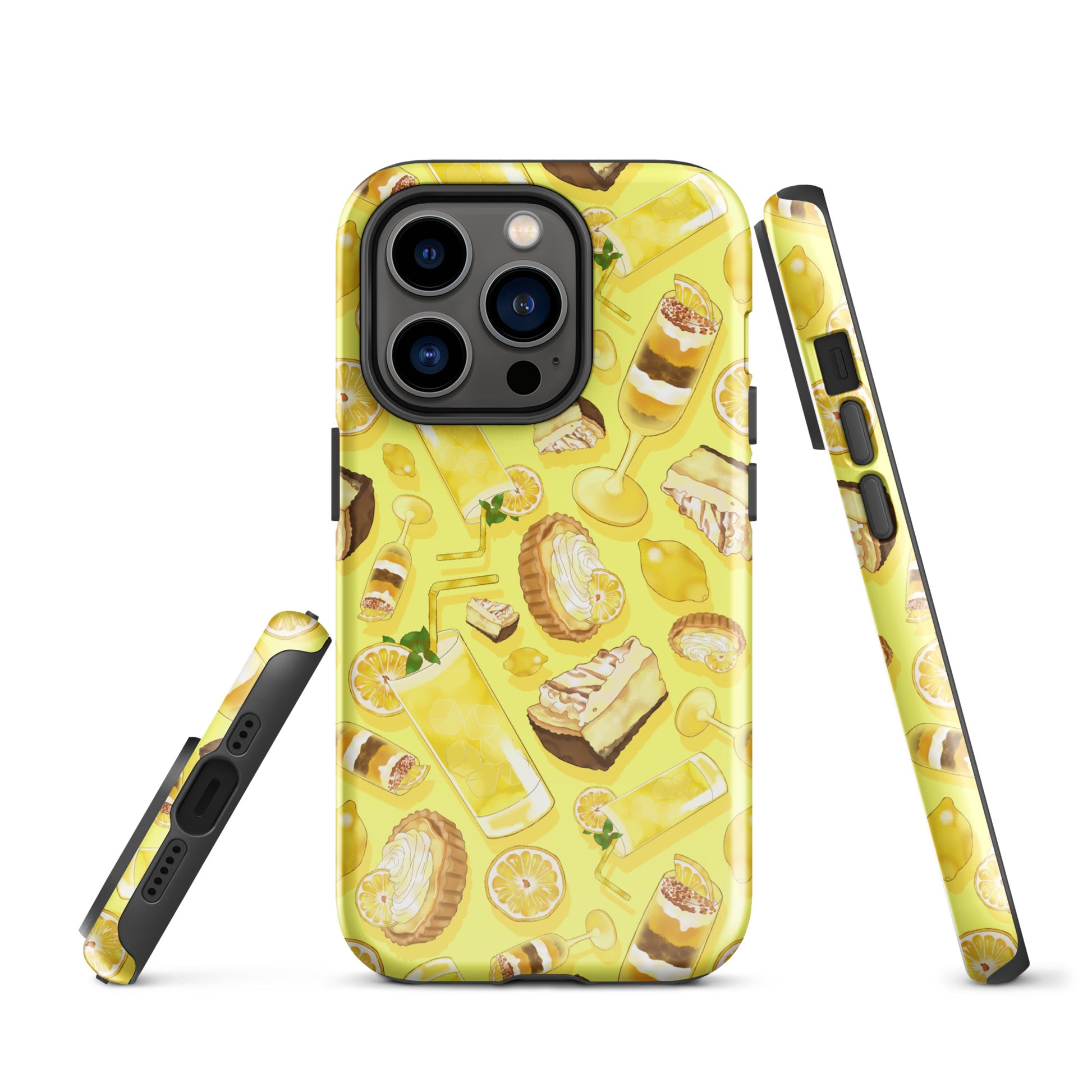 Stylish Lemon iPhone® Tough Case featuring vibrant lemon designs for ultimate protection and flair. Perfect for year-round use!