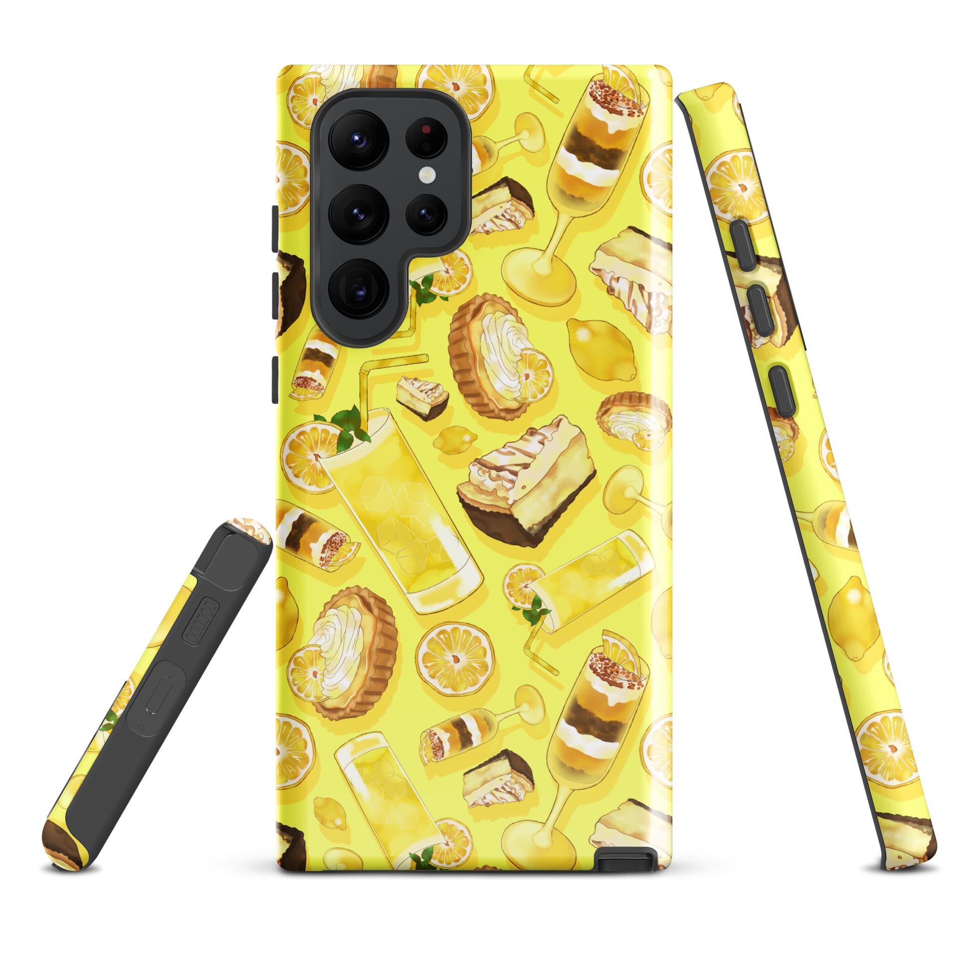 Lemon Samsung® Tough Case features a vibrant design, offering durability and style for your Galaxy S22 Ultra.