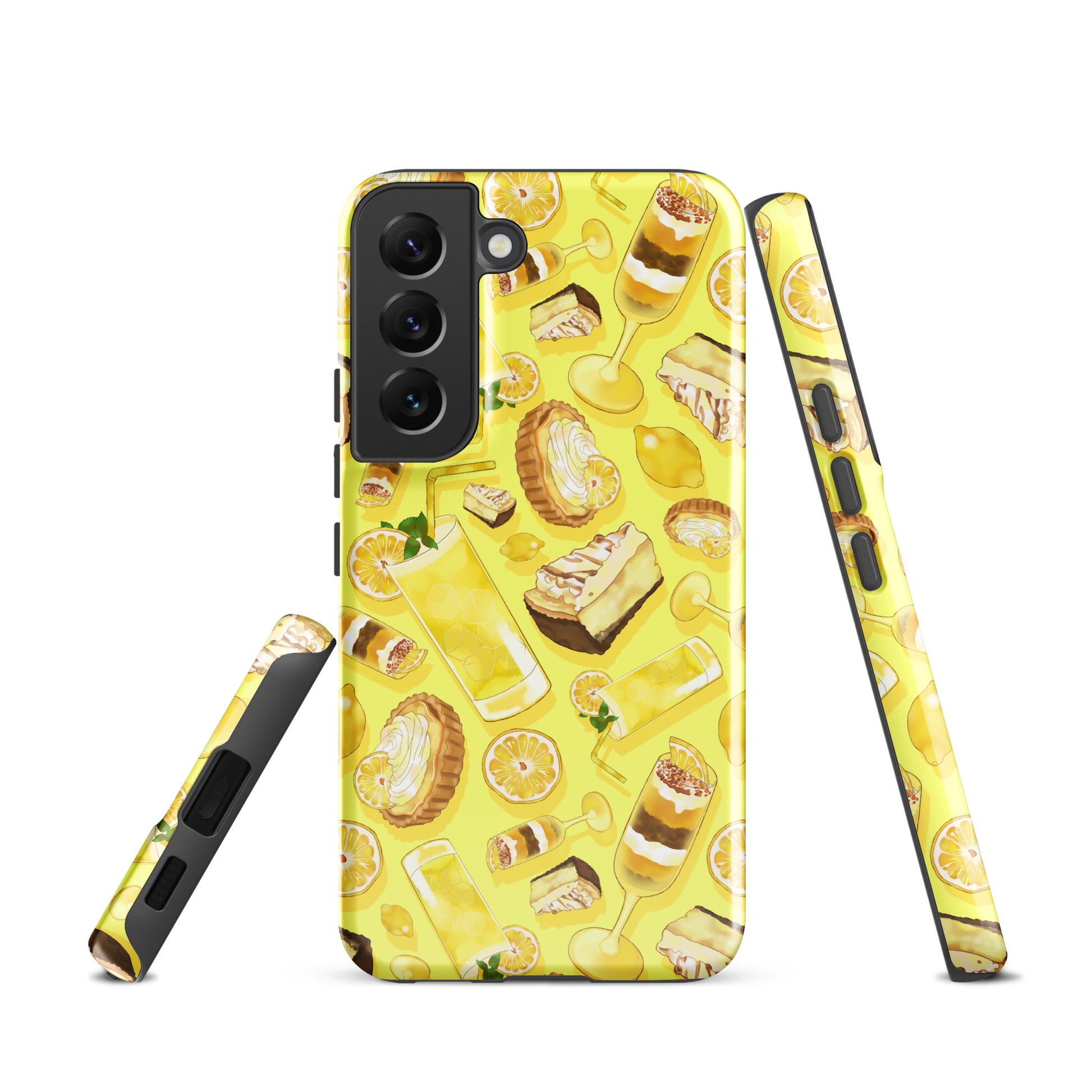 Lemon Samsung® Tough Case features vibrant lemon-themed designs, offering sleek protection for your phone.
