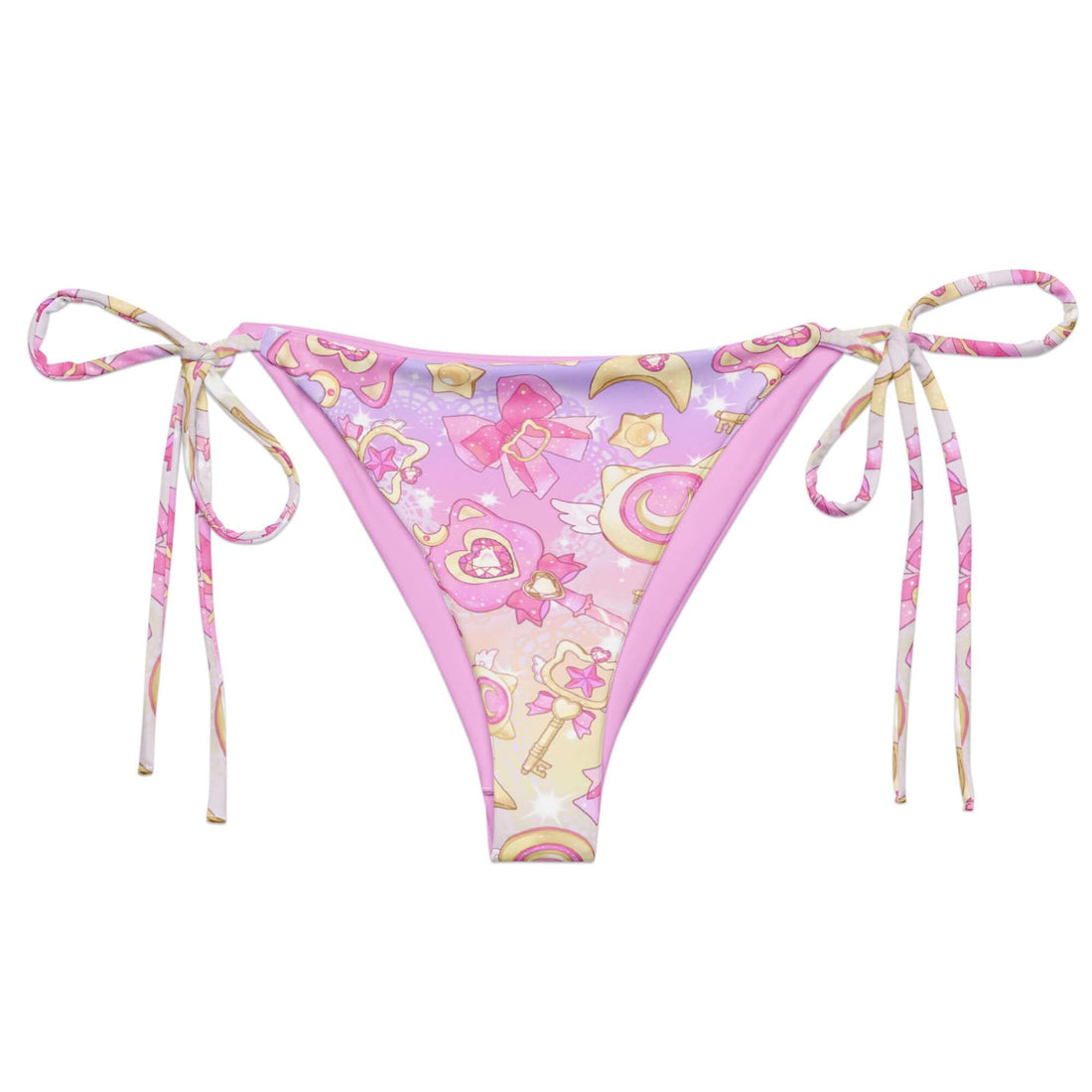 Bright and cute, the Magical Girl String Bikini Bottom is perfect for sunbathing by the pool this summer.